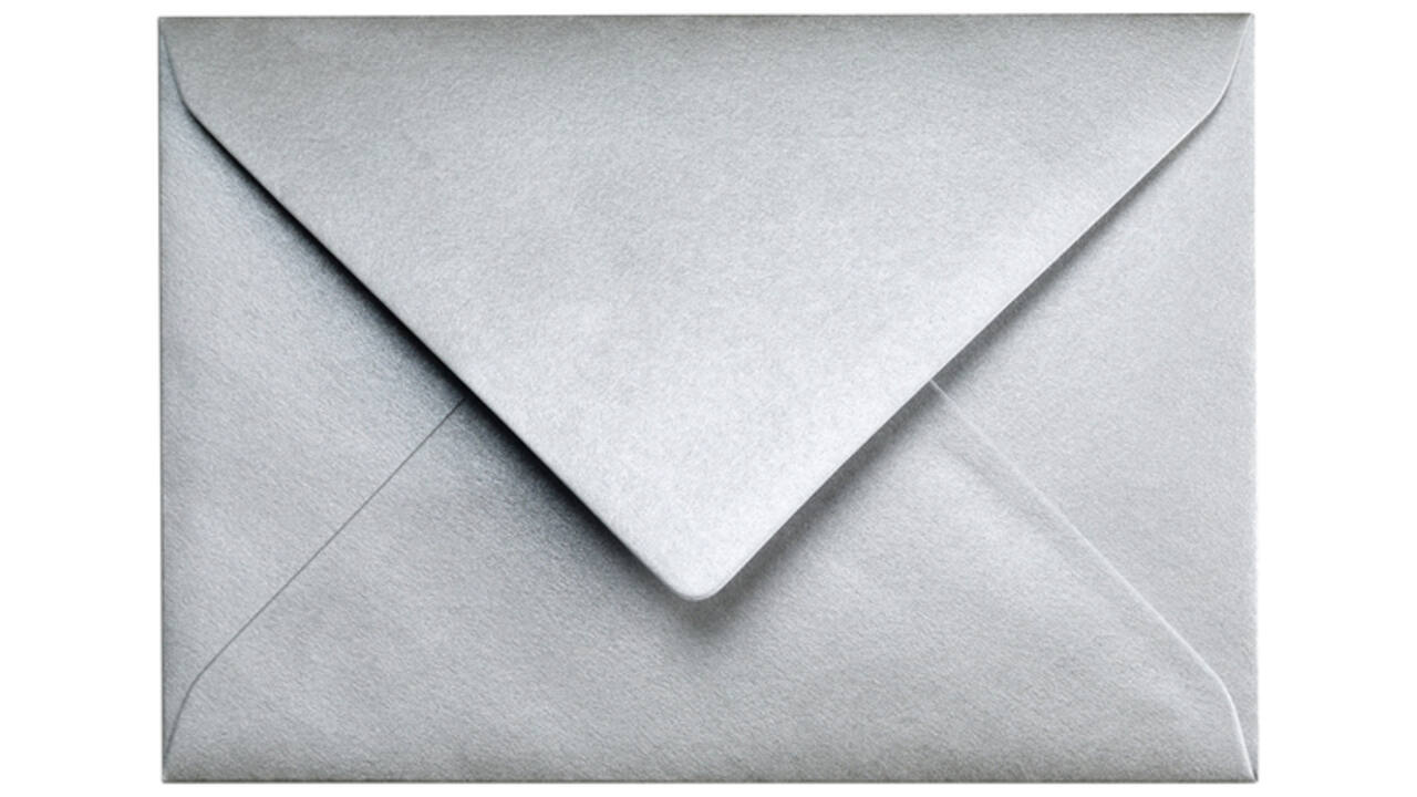 Envelop Papicolor C6 114x162mm metallic zilver