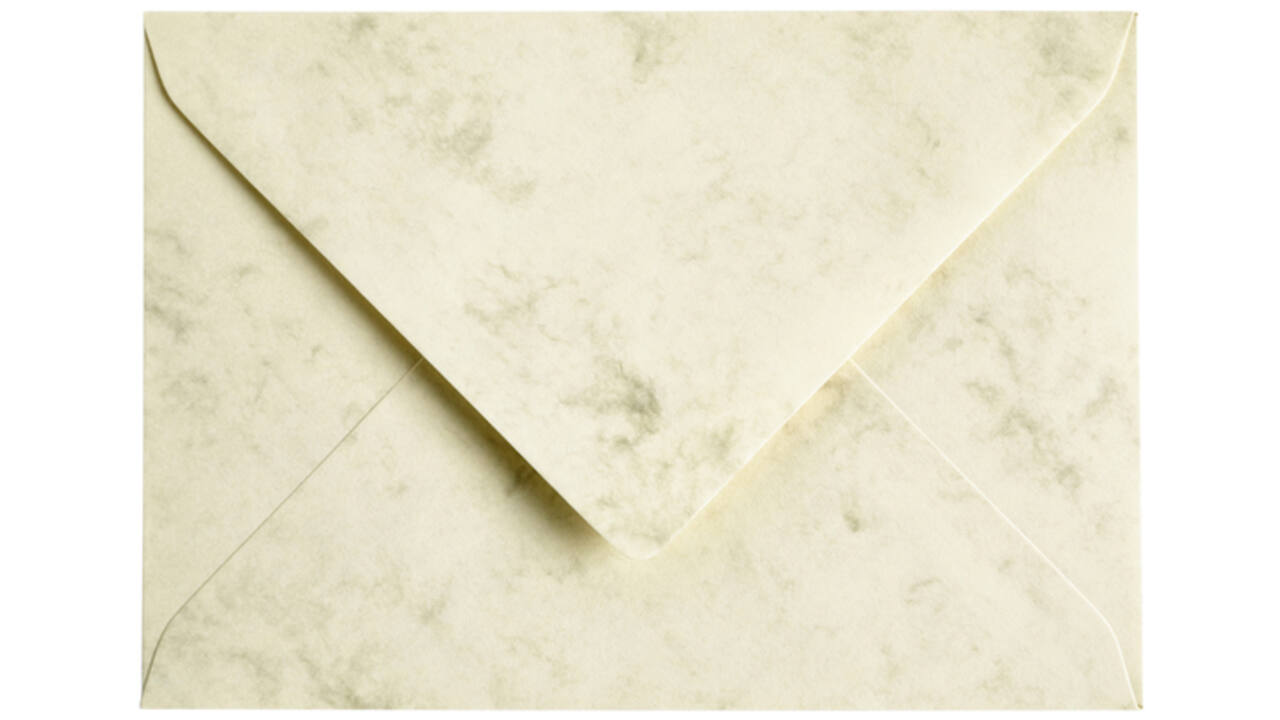 Envelop Papicolor C6 114x162mm marble ivoor
