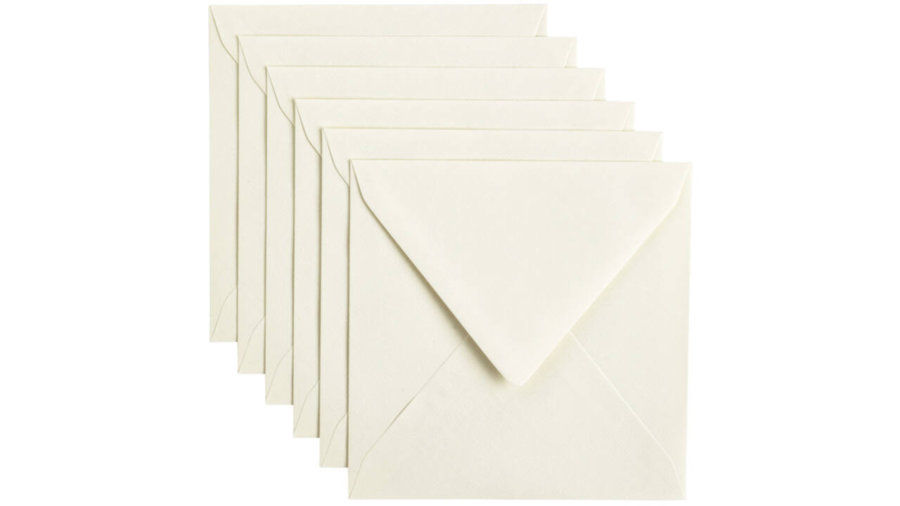 Envelop Papicolor 140x140mm anjerwit
