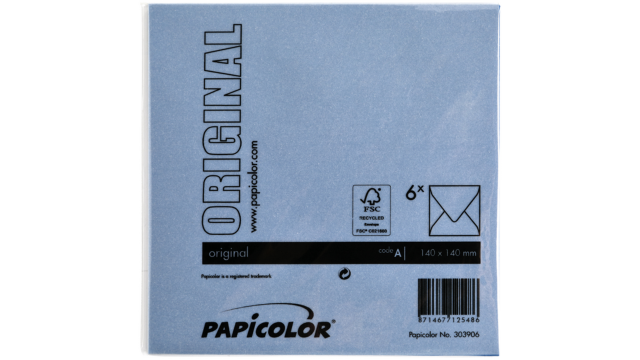 Envelop Papicolor 140x140mm donkerblauw
