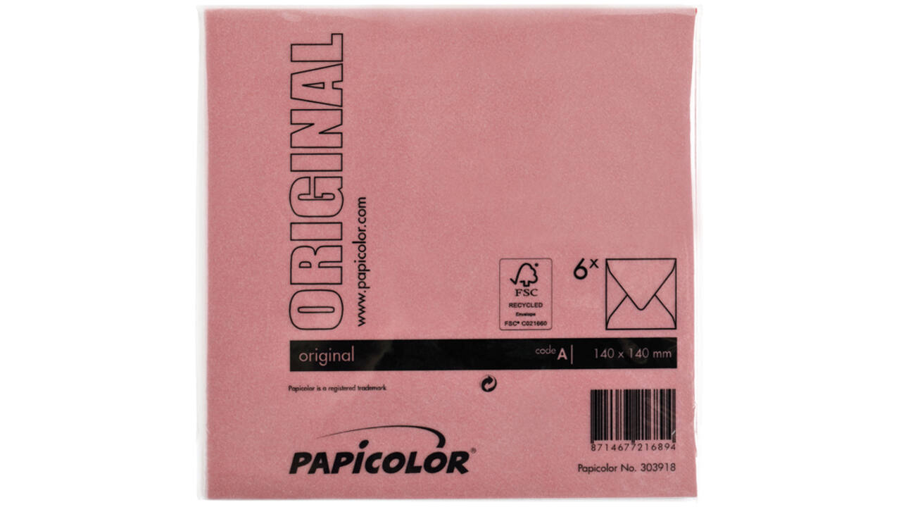 Envelop Papicolor 140x140mm rood