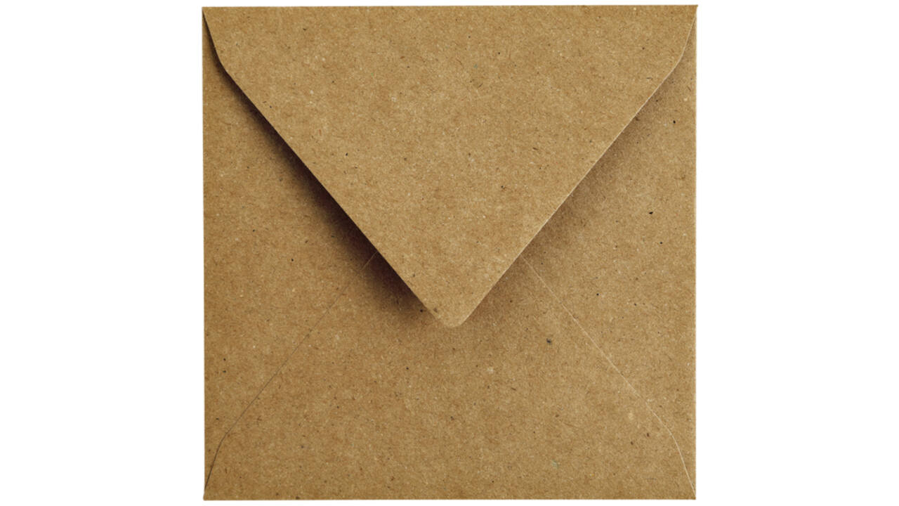 Envelop Papicolor 140x140mm kraft bruin