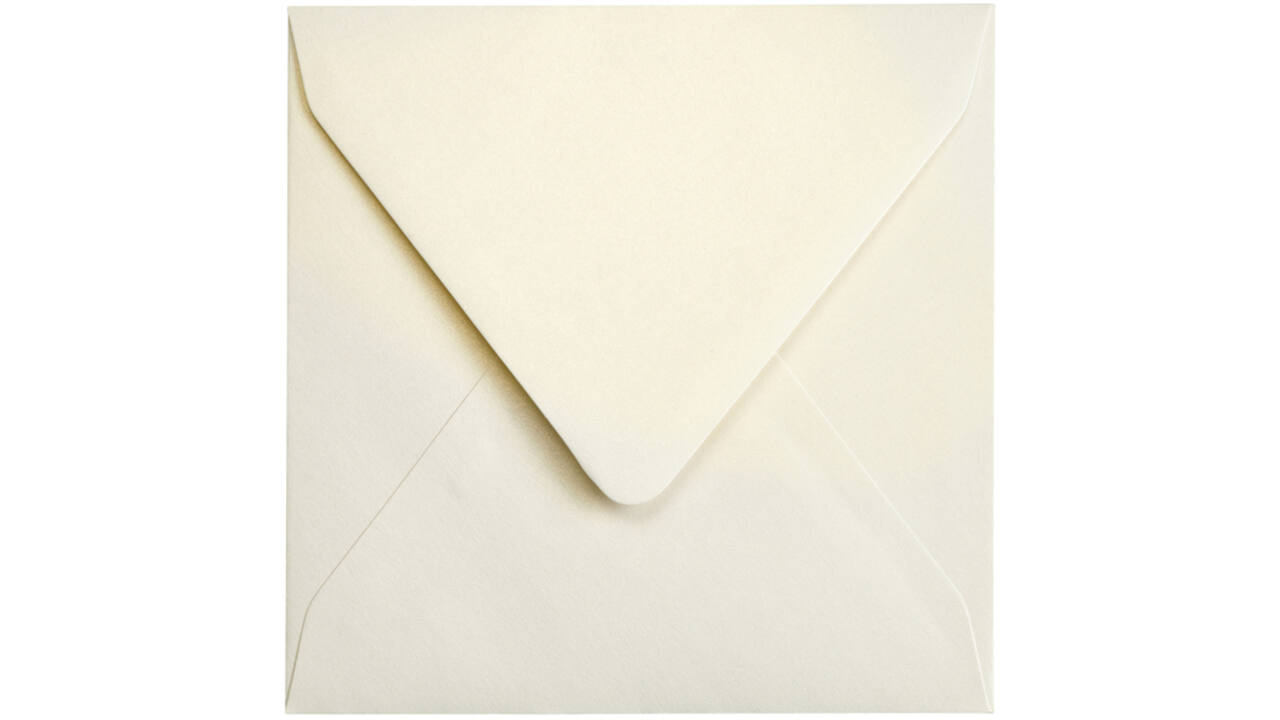 Envelop Papicolor 140x140mm metallic ivoor