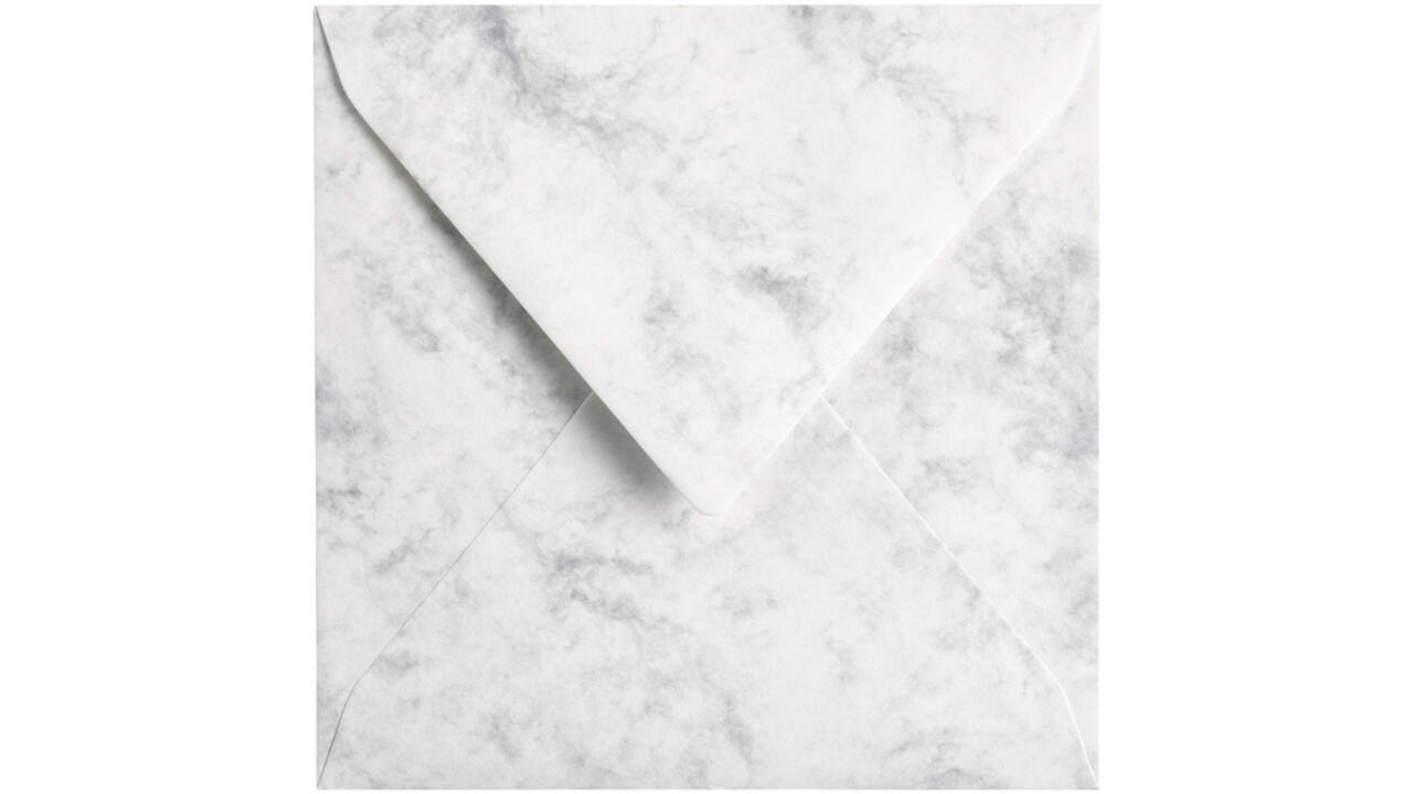 Envelop Papicolor 140x140mm marble grijs