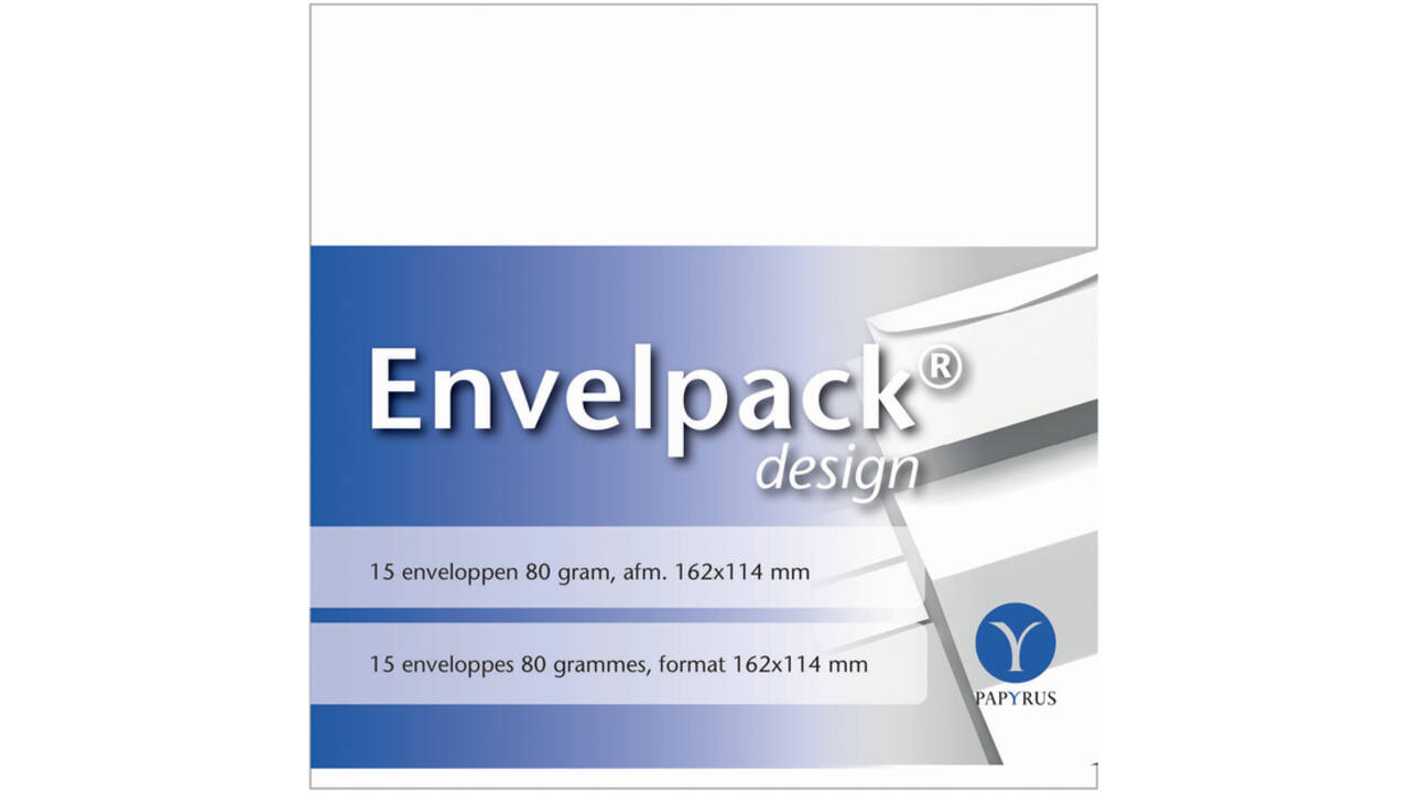 Envelop Papyrus Envelpack Design C6 114x162mm wit 894406