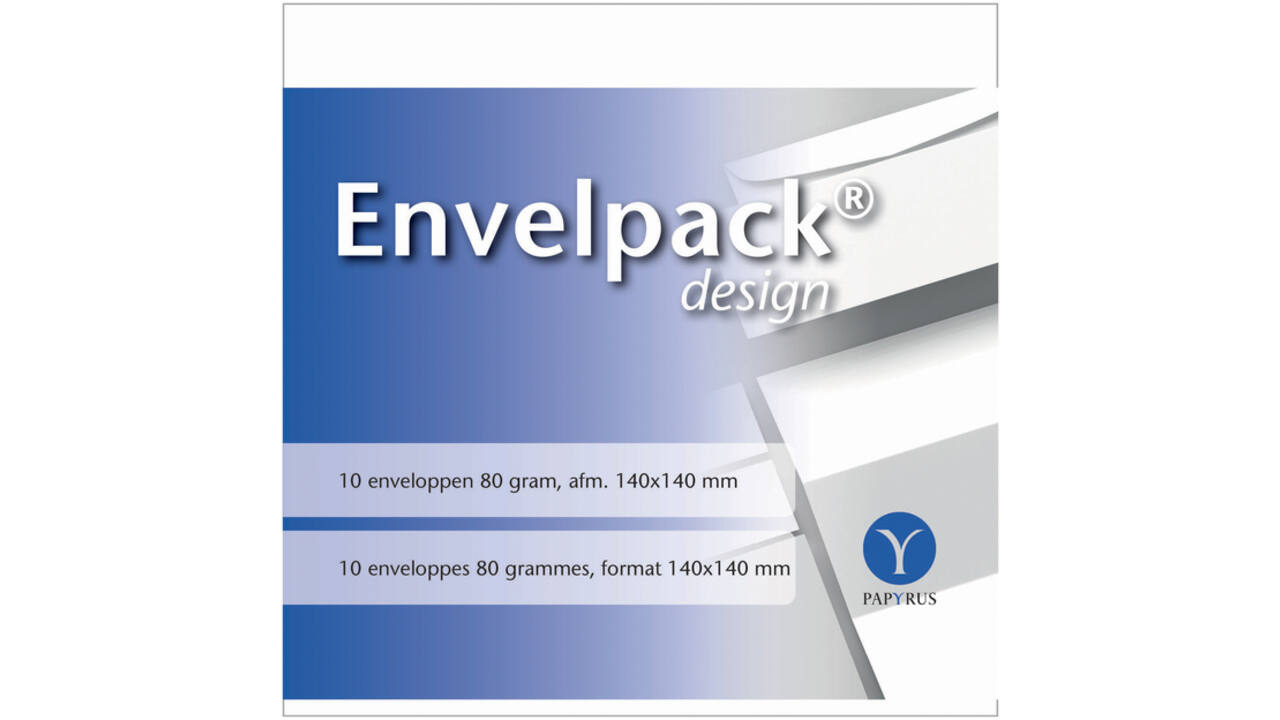 Envelop Papyrus Envelpack Design vierkant 140x140mm wit 894416