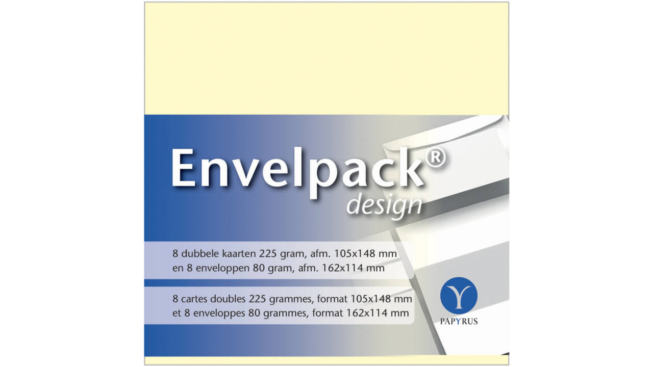 Dubbele kaart Papyrus Envelpack Design C6 114x162mm ivoor 894430