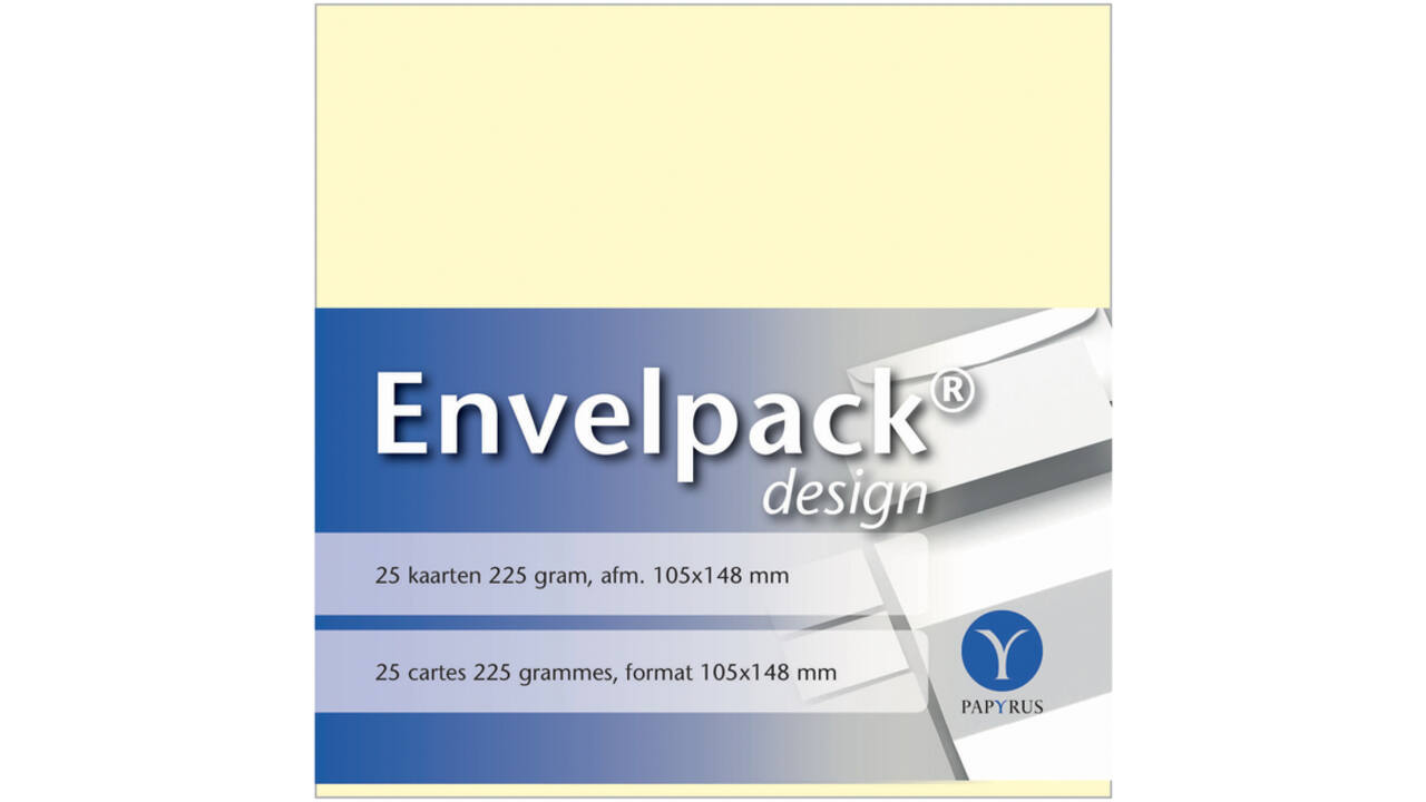 Enkele kaart Papyrus Envelpack Design A6 105x148mm ivoor 894420