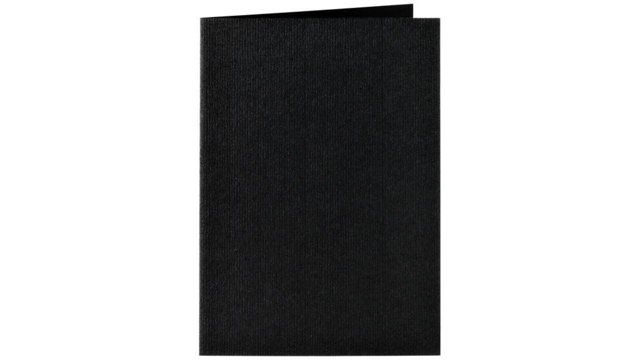 Correspondentiekaart Papicolor dubbel 105x148mm ravenzwart pak à 6 stuks