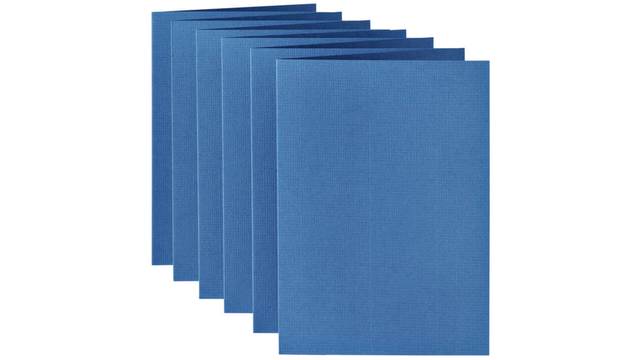 Correspondentiekaart Papicolor dubbel 105x148mm donkerblauw pak à 6 stuks