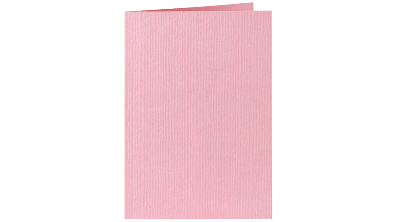 Correspondentiekaart Papicolor dubbel 105x148mm babyroze pak à 6 stuks