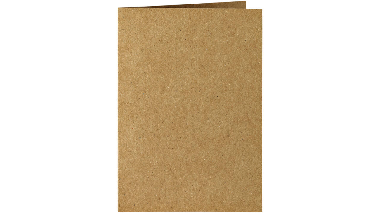 Correspondentiekaart Papicolor dubbel 105x148mm bruin pak à 6 stuks