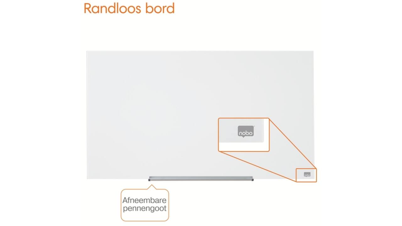 Glasbord Nobo Impression Pro 993x559mm briljant wit