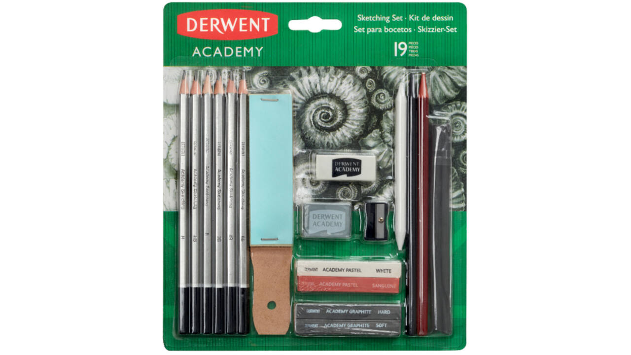 Grafietschetsset Derwent Academy 19-delig