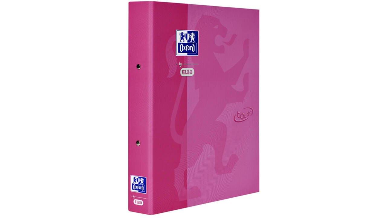 Ringband Oxford Touch A4 2-rings O-mech 30mm roze