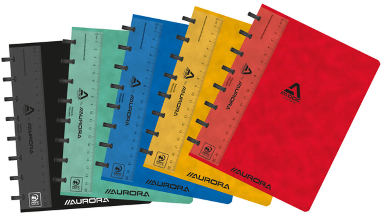 Schrift Adoc Classic A5 ruit 4x8mm 144 pagina's 90gr assorti
