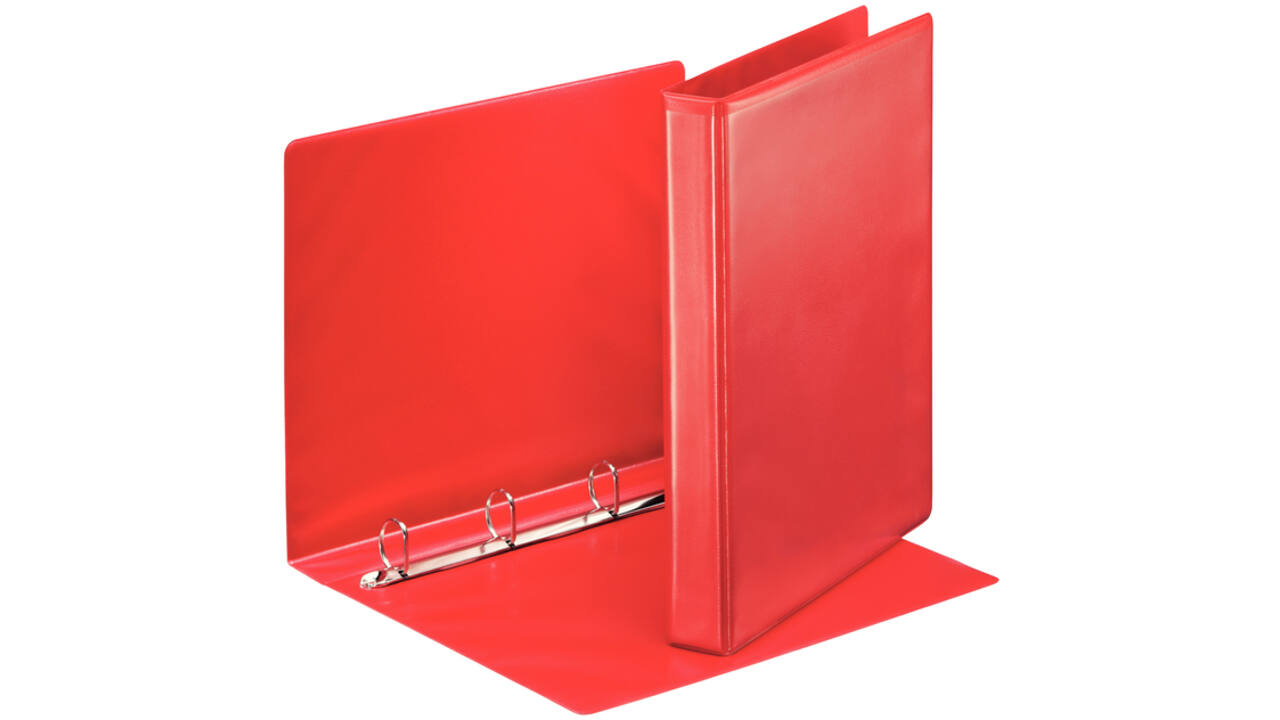 Presentatieringband Esselte Essentials panorama A4 4-rings D-mechaniek 44mm rood