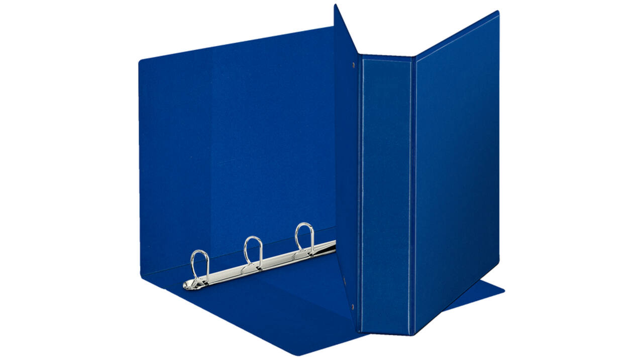 Presentatieringband Esselte panorama A4 4-rings D-mechaniek 51mm PP blauw