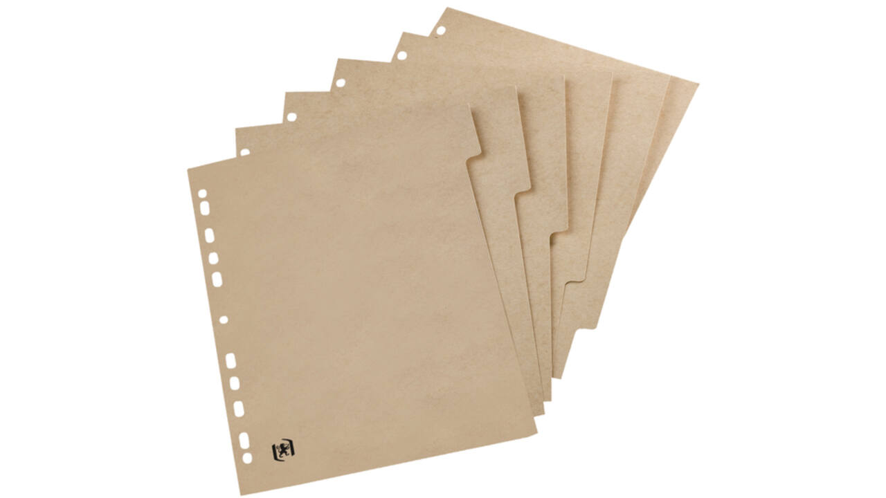 Tabbladen Oxford Touareg 11-gaats 6-delig naturel karton