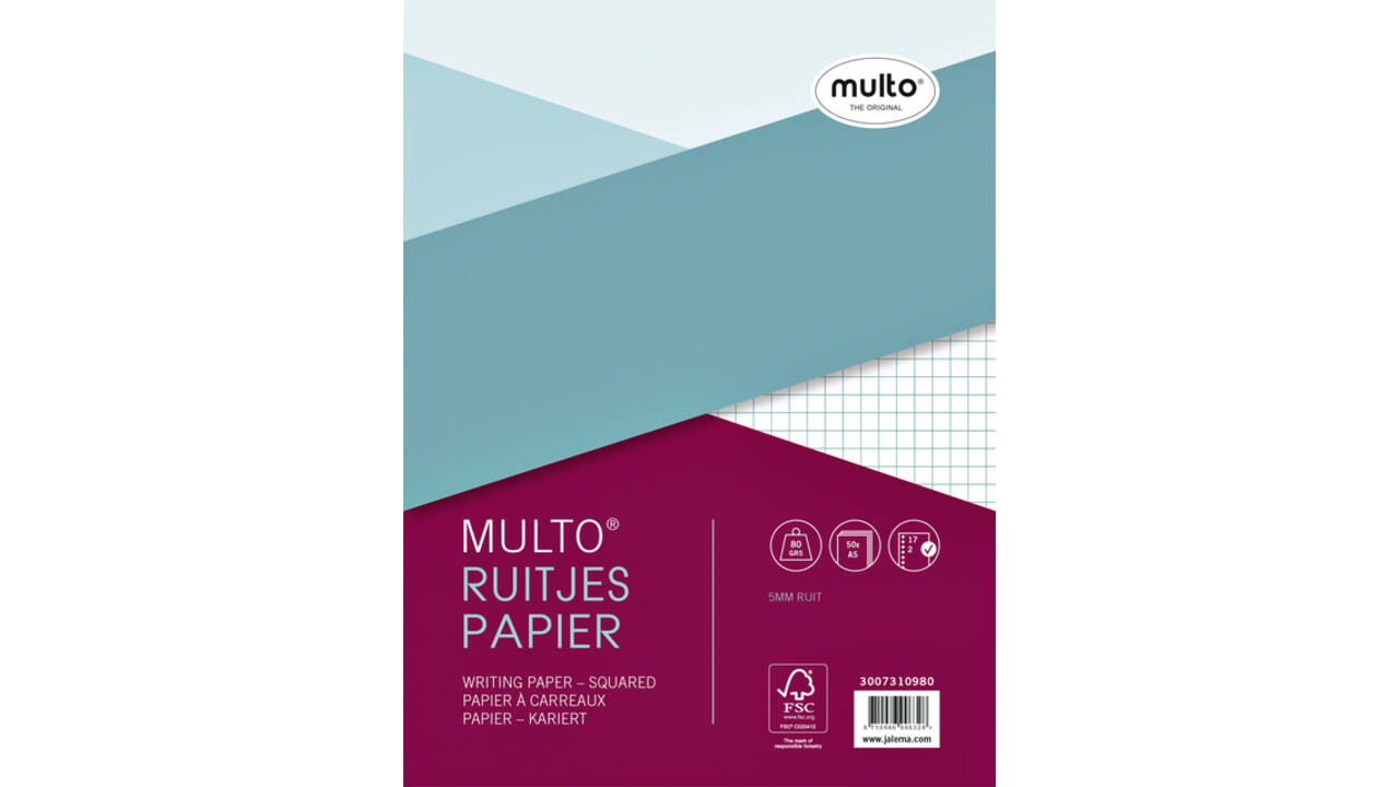 Interieur Multo 17-gaats ruit 5mm 80gr 50vel
