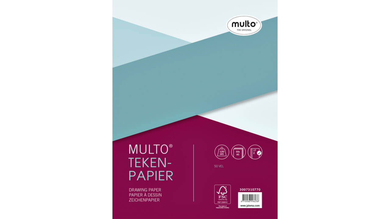 Interieur Multo 17-gaats tekenpapier 120gr 50vel
