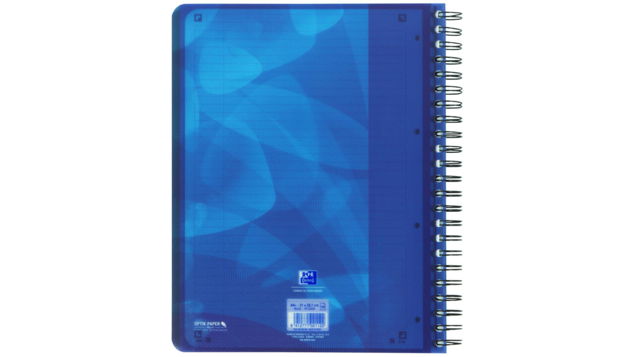 Projectboek Oxford School A4+ lijn 4-gaats 240 pagina's 80gr blauw