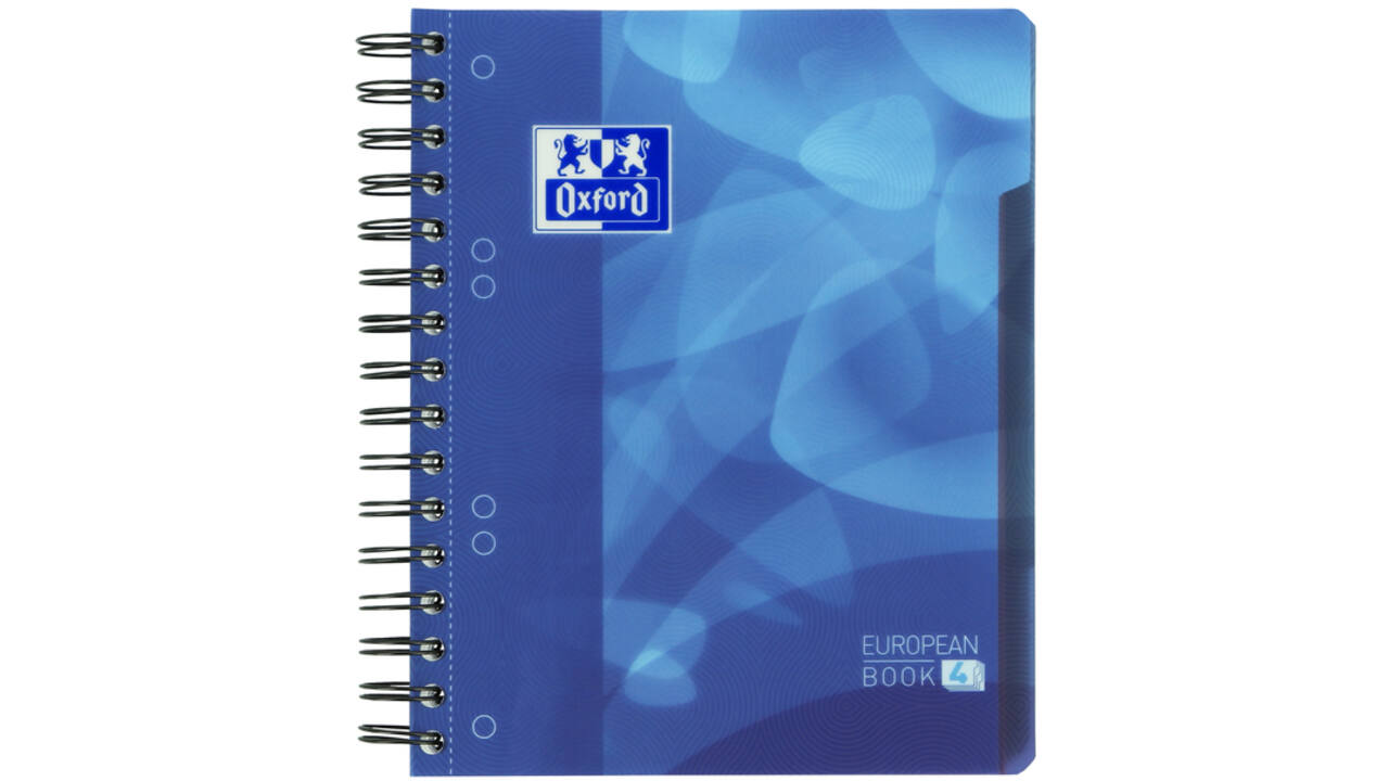 Projectboek Oxford School A5+ lijn 6-gaats 240 pagina's 80gr blauw