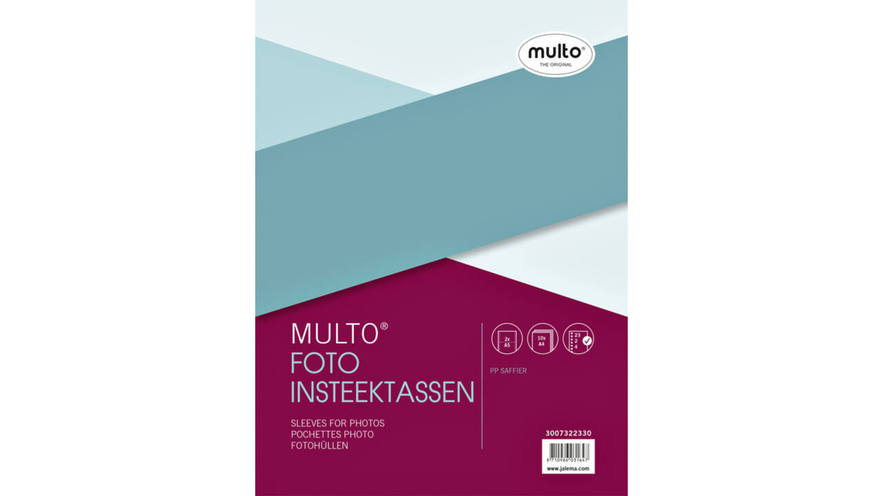 Fototas Multo A4 23-gaats 2-vaks 148x210 PP mat 10 stuks