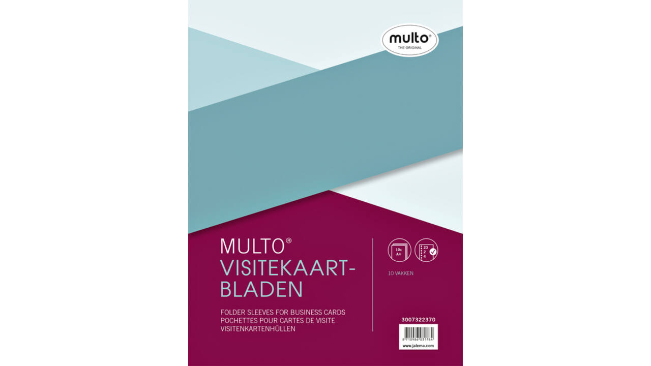 Showtas Multo 23-gaats PP voor 10 visitekaartjes 10 stuks