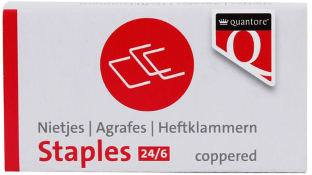 Nieten Quantore 24/6 verkoperd 1000stuks