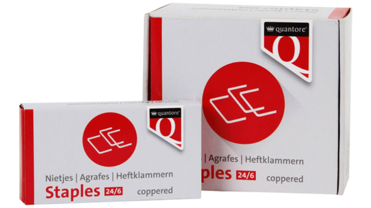 Nieten Quantore 24/6 verkoperd 1000stuks