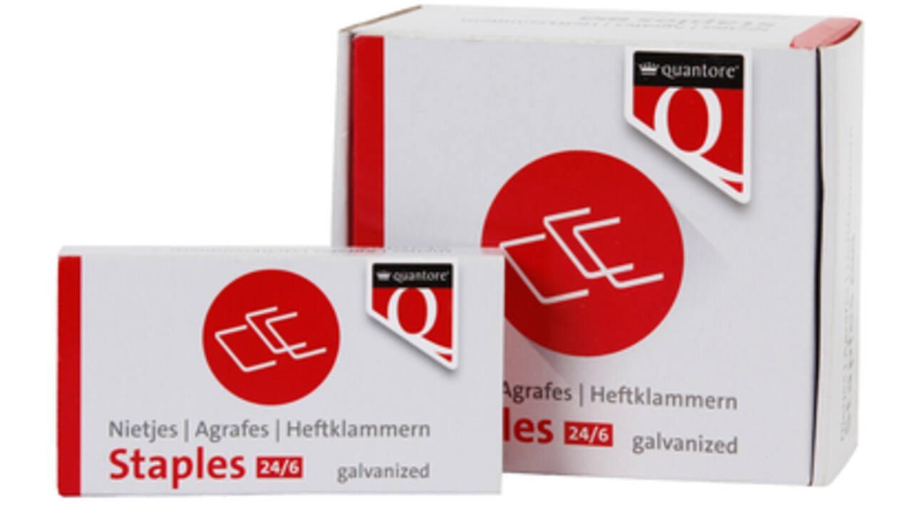 Nieten Quantore 24/6 1000stuks verzinkt