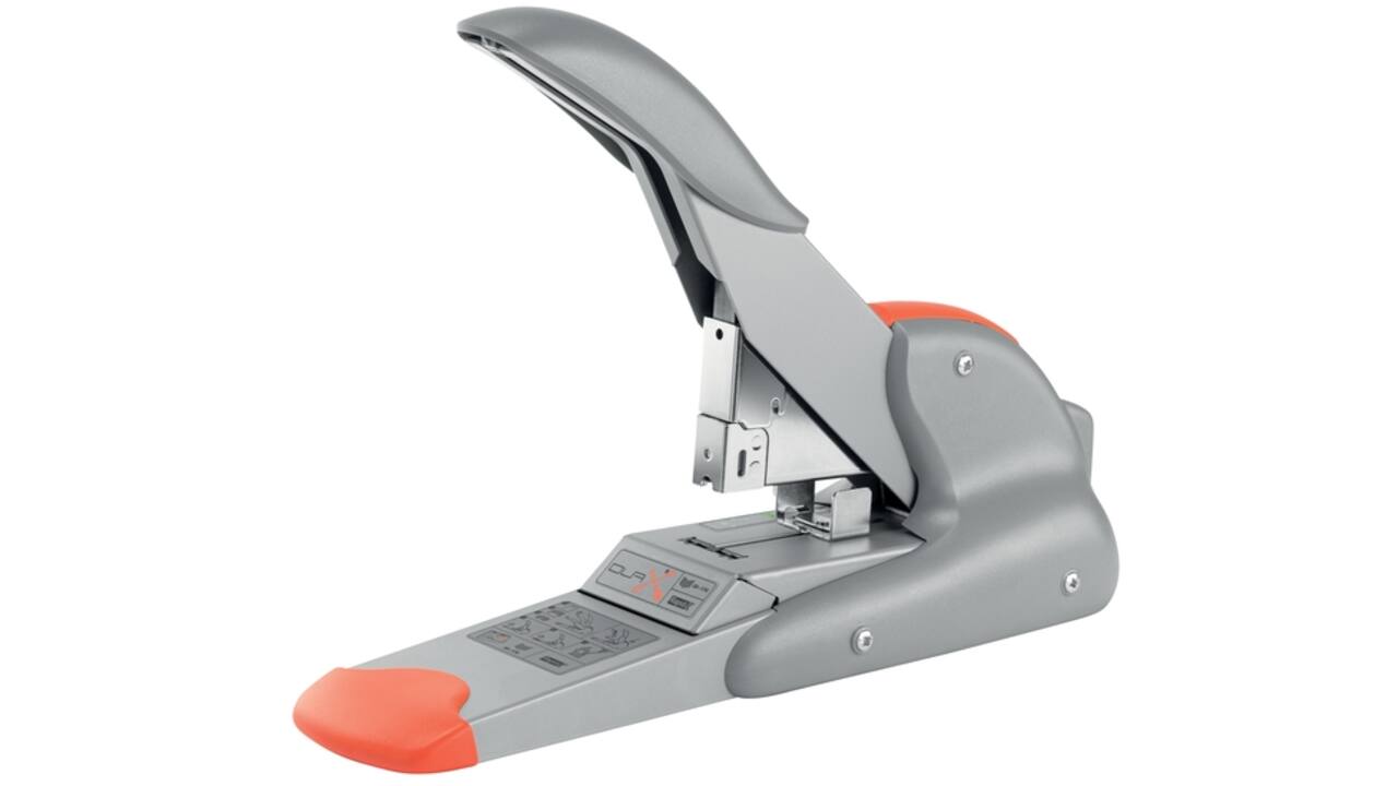 Nietmachine Rapid Supreme DUAX heavy duty 170 vel zilver/oranje
