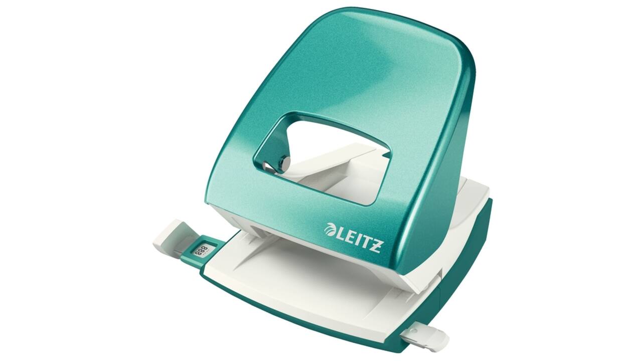 Perforator Leitz WOW 5008 NeXXt metaal 30 vel ijsblauw
