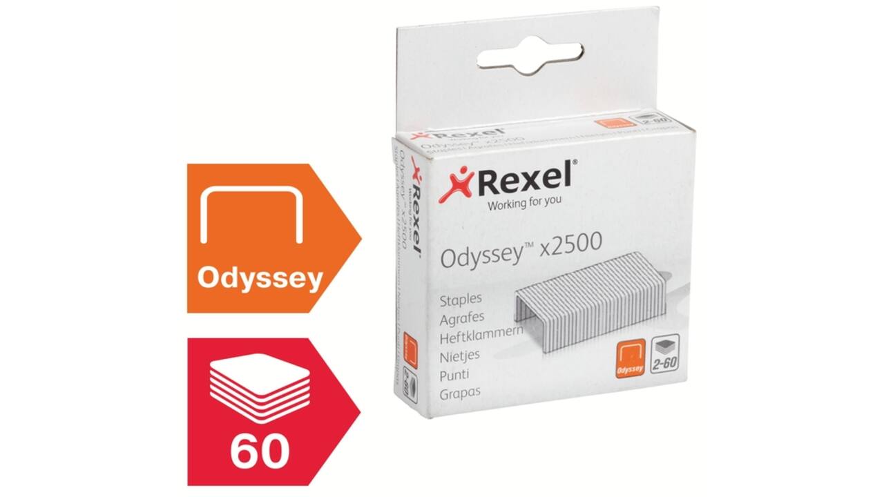 Nieten Rexel Odyssey verzinkt 2500 stuks