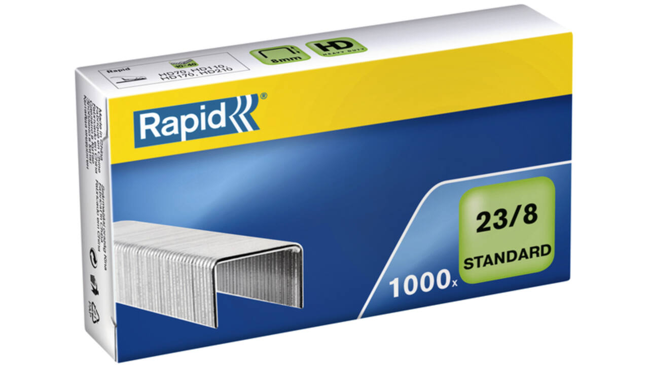 Nieten Rapid 23/8 gegalvaniseerd standaard 1000 stuks