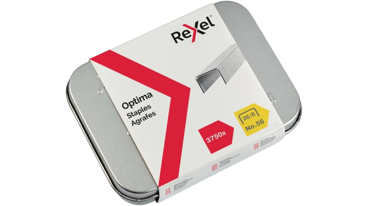 Nieten Rexel Optima nr56 26/6 gegalvaniseerd 3750stuks