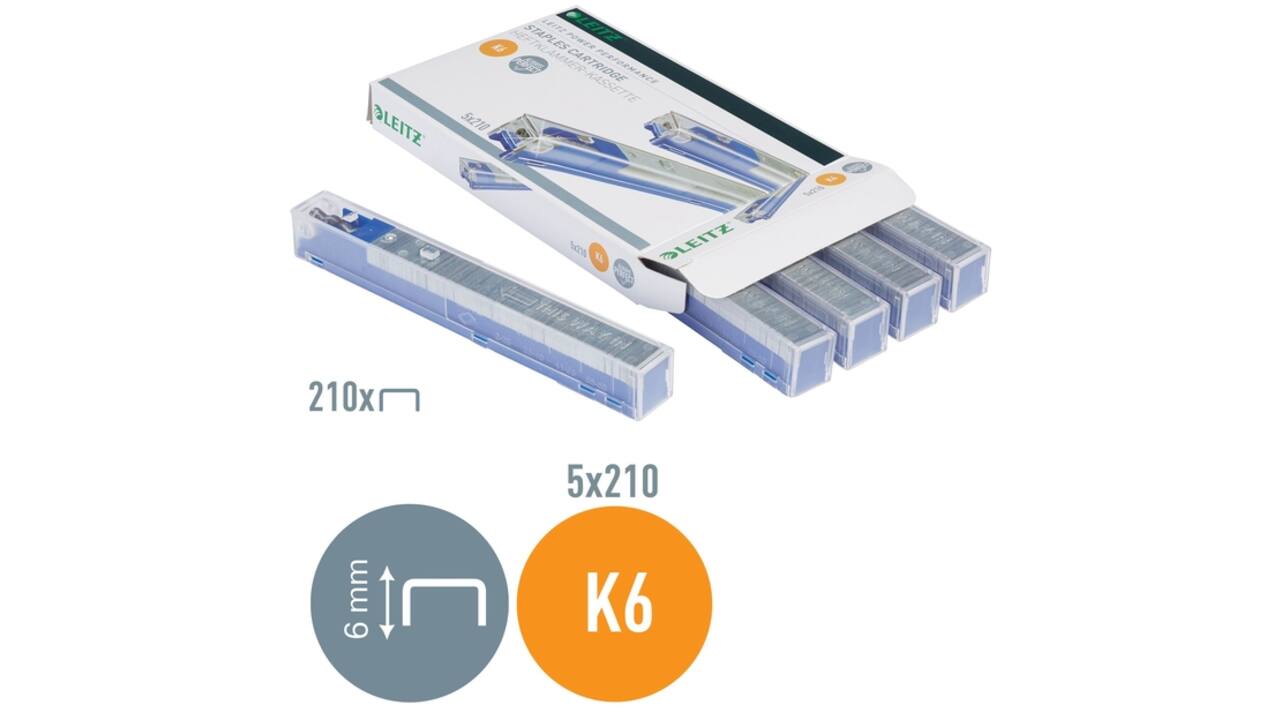 Nieten Leitz cartridge K6 5x210 stuks