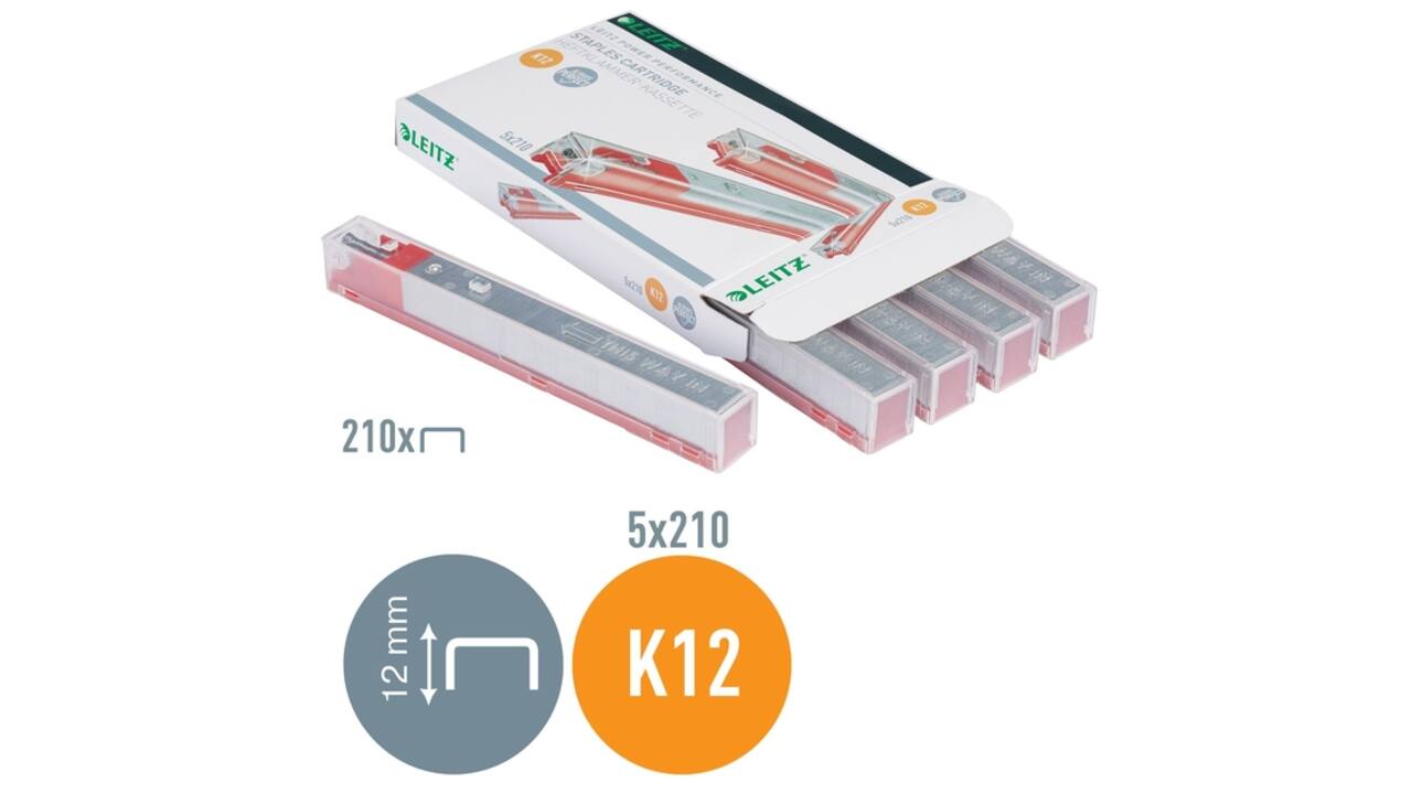 Nieten Leitz cassette K12 26/12 verzinkt 1050 stuks