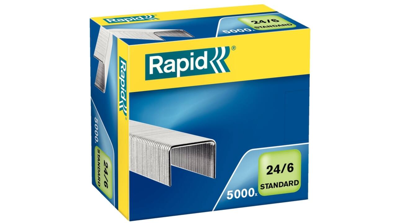 Nieten Rapid 24/6 gegalvaniseerd standaard 5000 stuks