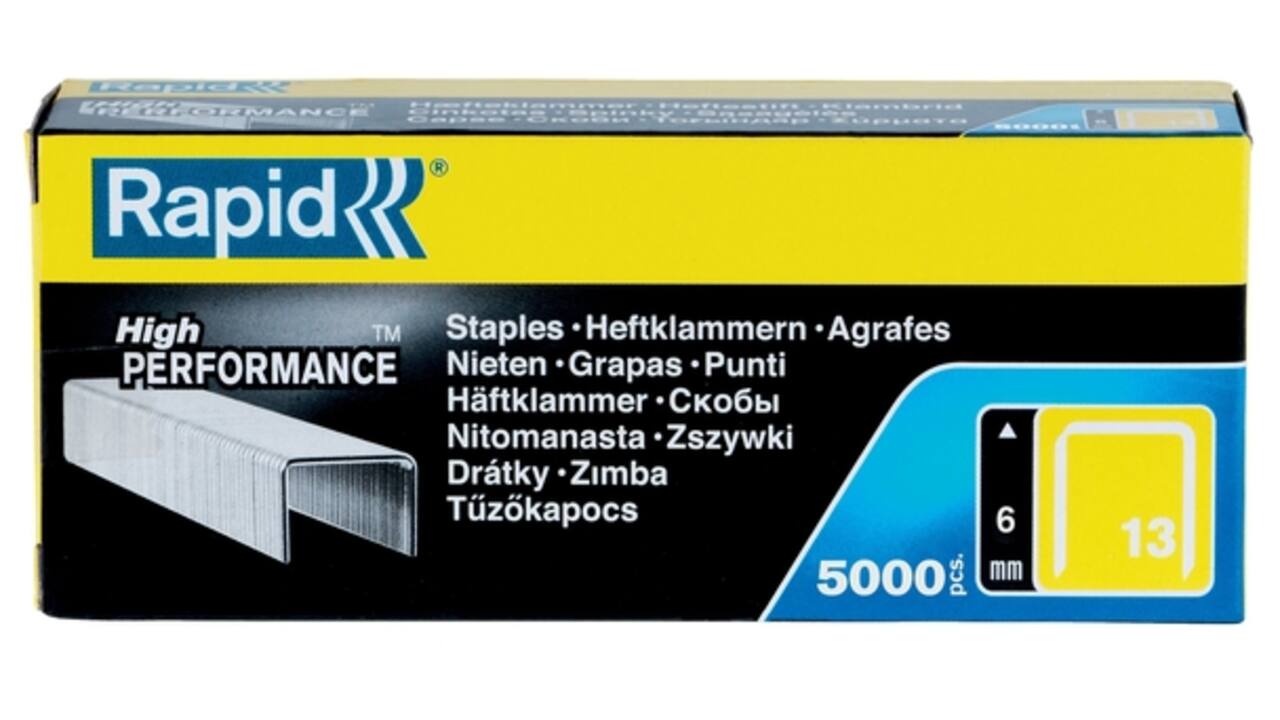 Nieten Rapid 13/6 gegalvaniseerd standaard 5000 stuks