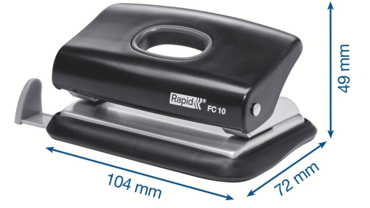 Perforator Rapid Fashion FC10 mini 10 vel zwart