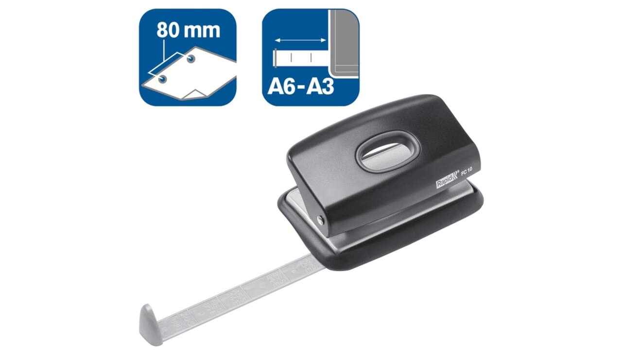 Perforator Rapid Fashion FC10 mini 10 vel zwart