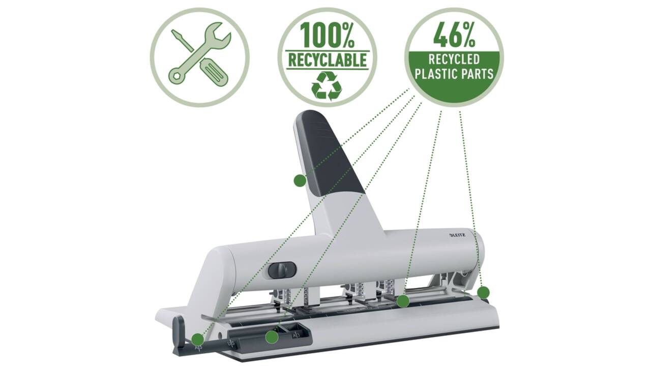 Perforator Leitz 5114 AKTO variabele multi zilver