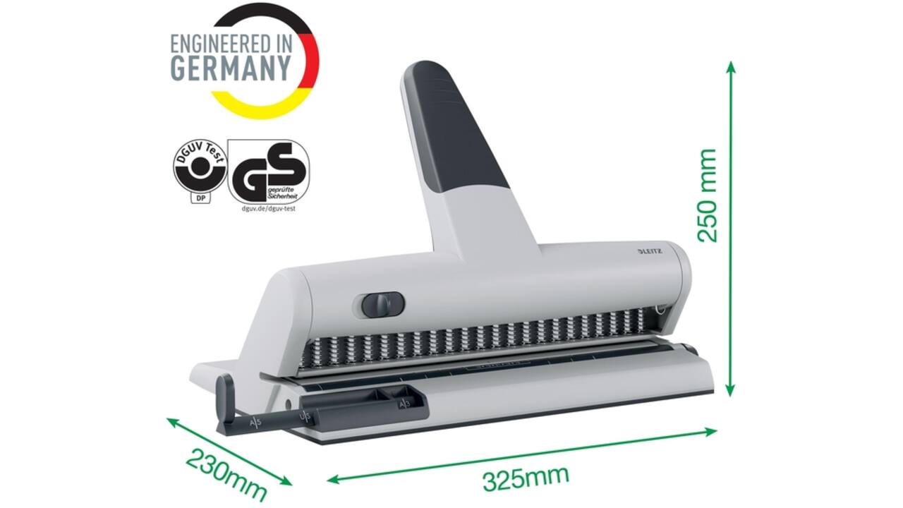Perforator Leitz 5115 heavy duty 23 gaats zilver