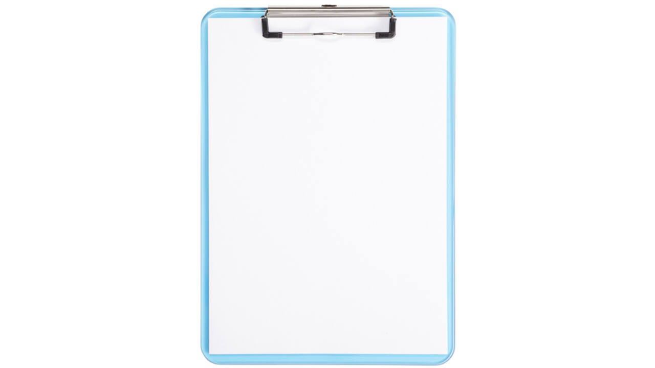 Klembord MAUL A4 staand transparant PS neon blauw