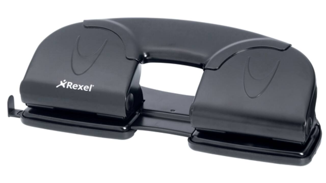 Perforator Rexel V412 4-gaats 12 vel zwart