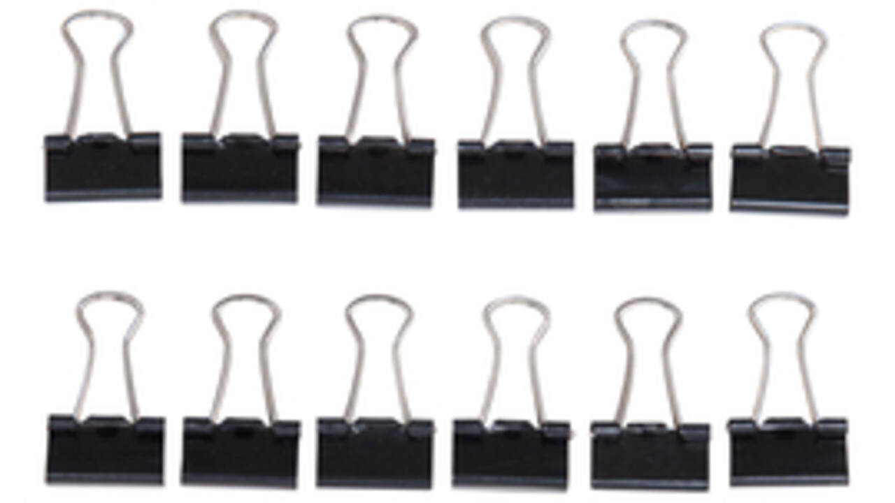 Papierklem MAUL 213 foldback 16mm capaciteit 5mm zwart