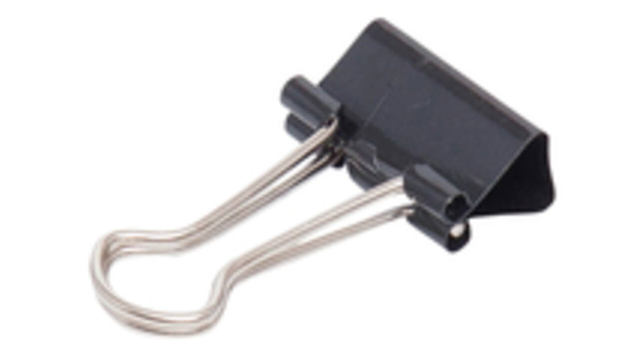 Papierklem MAUL 213 foldback 19mm capaciteit 7mm zwart