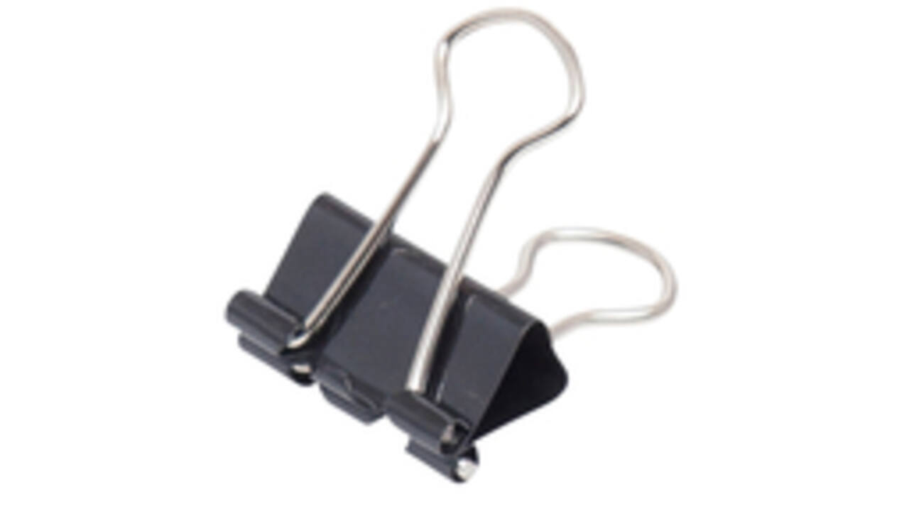 Papierklem MAUL 213 foldback 19mm capaciteit 7mm zwart